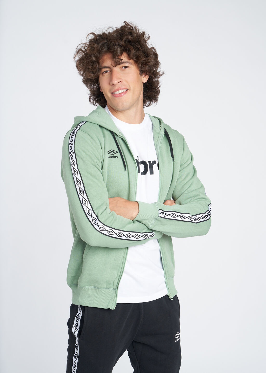 CHAQUETA UMBRO FW TAPED ZIP HOODIE Green