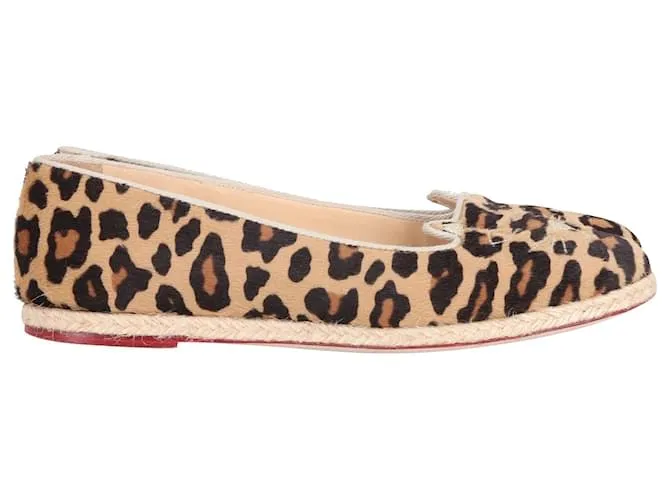 Charlotte Olympia Charlotte Kitty Flats en pelo de caballo con estampado animal Impresión de pitón 