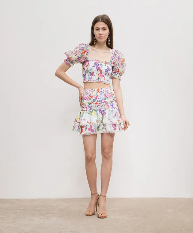 Charo Ruiz White Lario print top