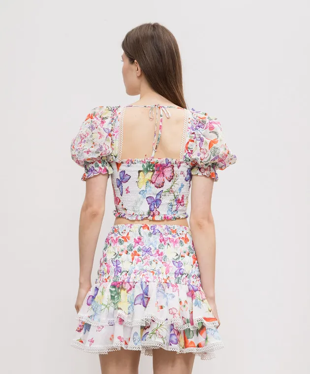 Charo Ruiz White Lario print top