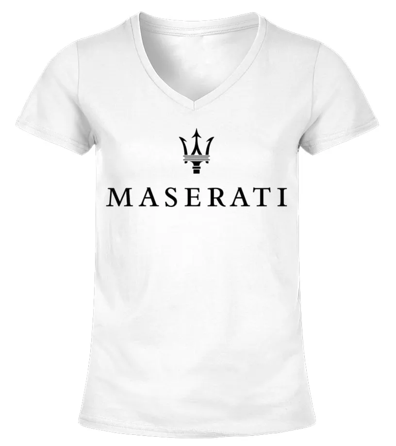 CLSCR015WT.MASERATI GHIBLI (5) CAMISETA CUELLO PICO MUJER