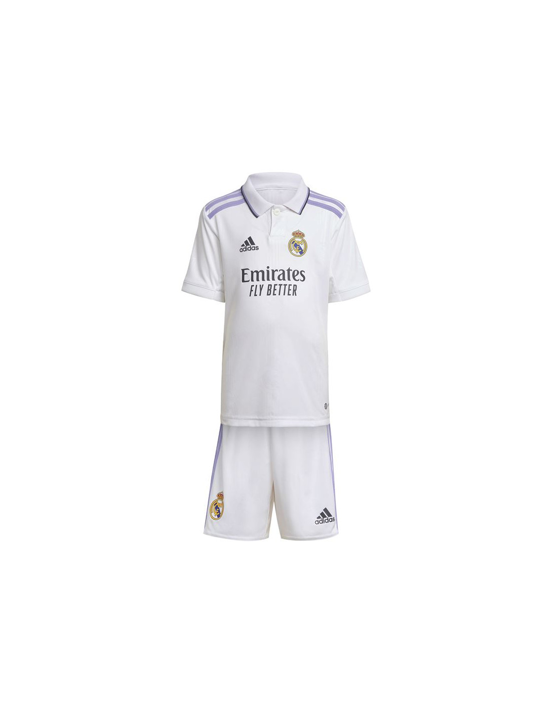 Conjunto adidas 1ª Equipación Real Madrid Infantil White