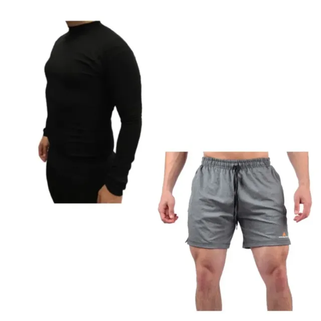 Conjunto! Camiseta Térmica Hombre + Short Deportivo Bolsillo
