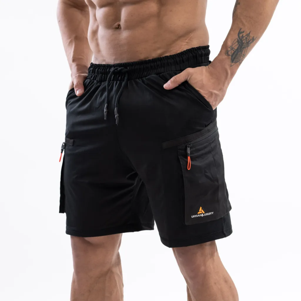 Conjunto! Campera Rompevientos Hombre +short Cargo Bolsillos