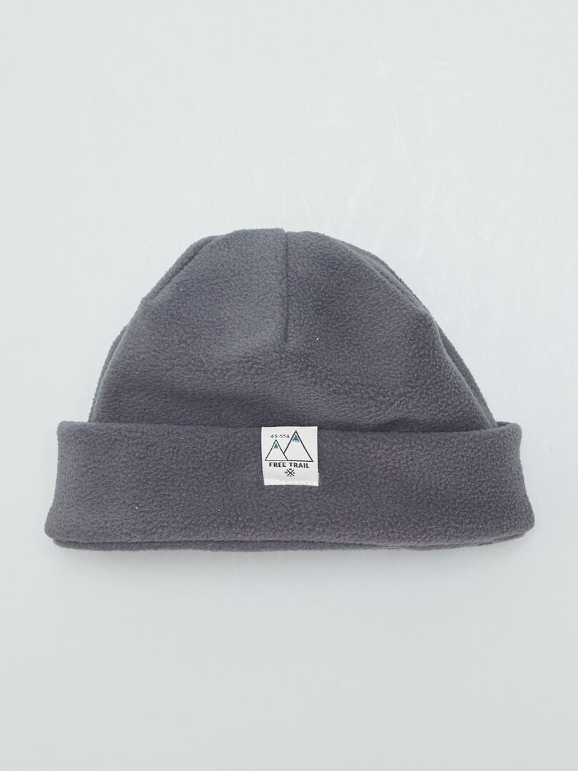 CONJUNTO DE ESQUí GORRO + BRAGA DE TEJIDO POLAR  GRIS