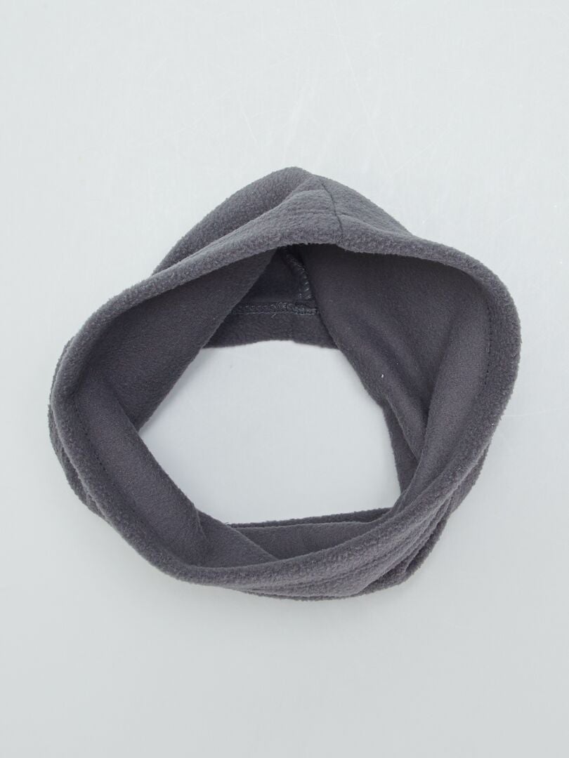 CONJUNTO DE ESQUí GORRO + BRAGA DE TEJIDO POLAR  GRIS