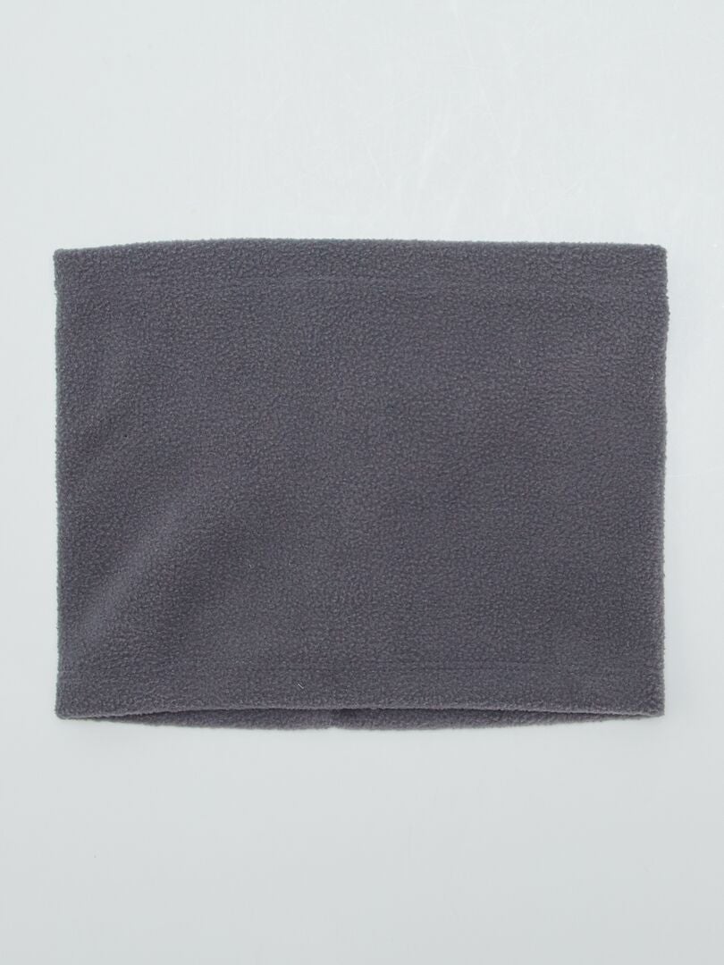 CONJUNTO DE ESQUí GORRO + BRAGA DE TEJIDO POLAR  GRIS