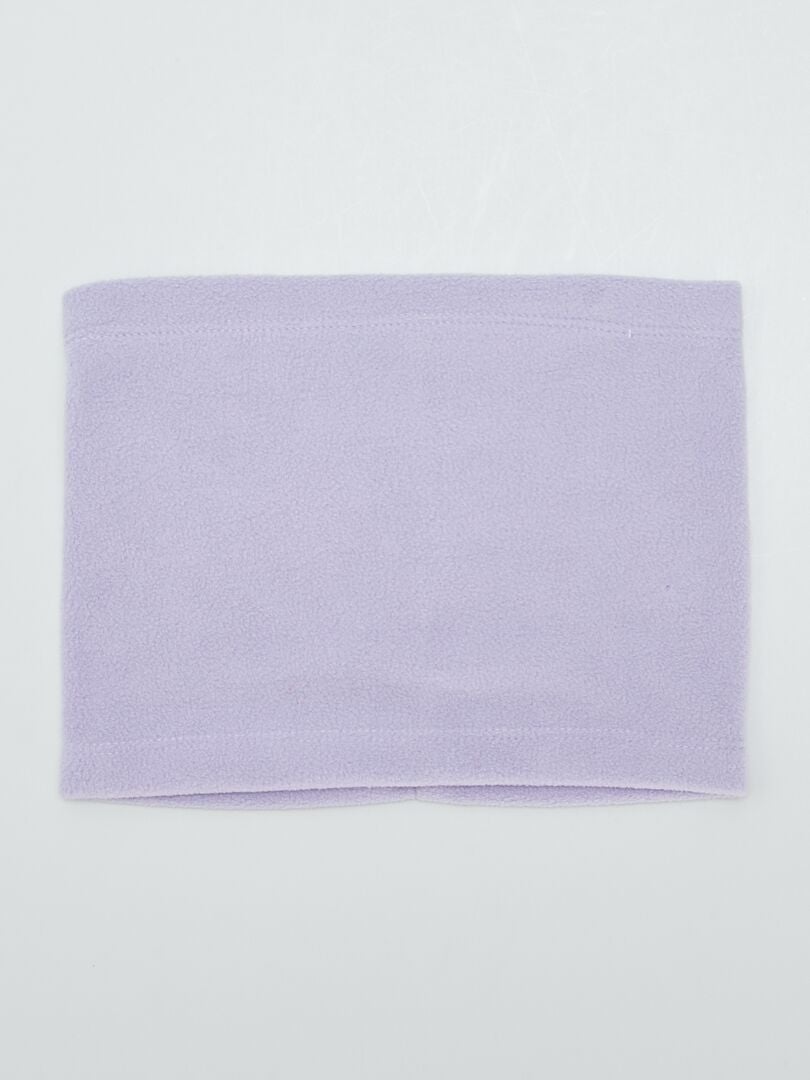 CONJUNTO DE ESQUí GORRO + BRAGA DE TEJIDO POLAR  PURPURA