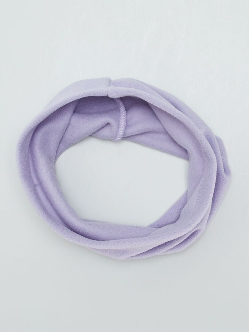 CONJUNTO DE ESQUí GORRO + BRAGA DE TEJIDO POLAR  PURPURA