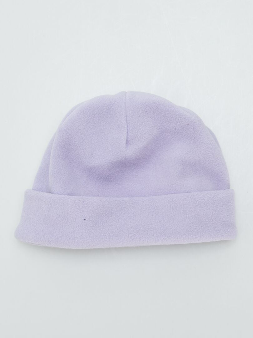 CONJUNTO DE ESQUí GORRO + BRAGA DE TEJIDO POLAR  PURPURA