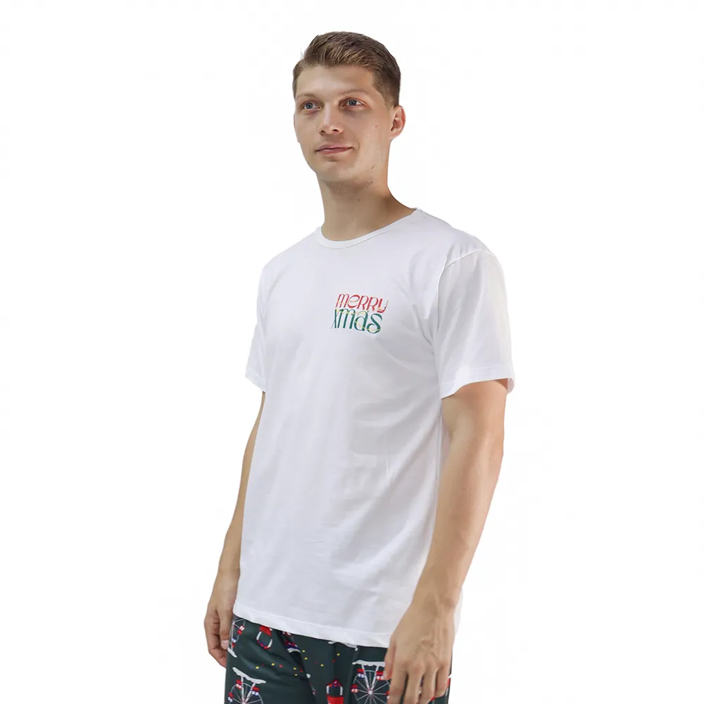 Conjunto pijama franela manga corta y pantalón