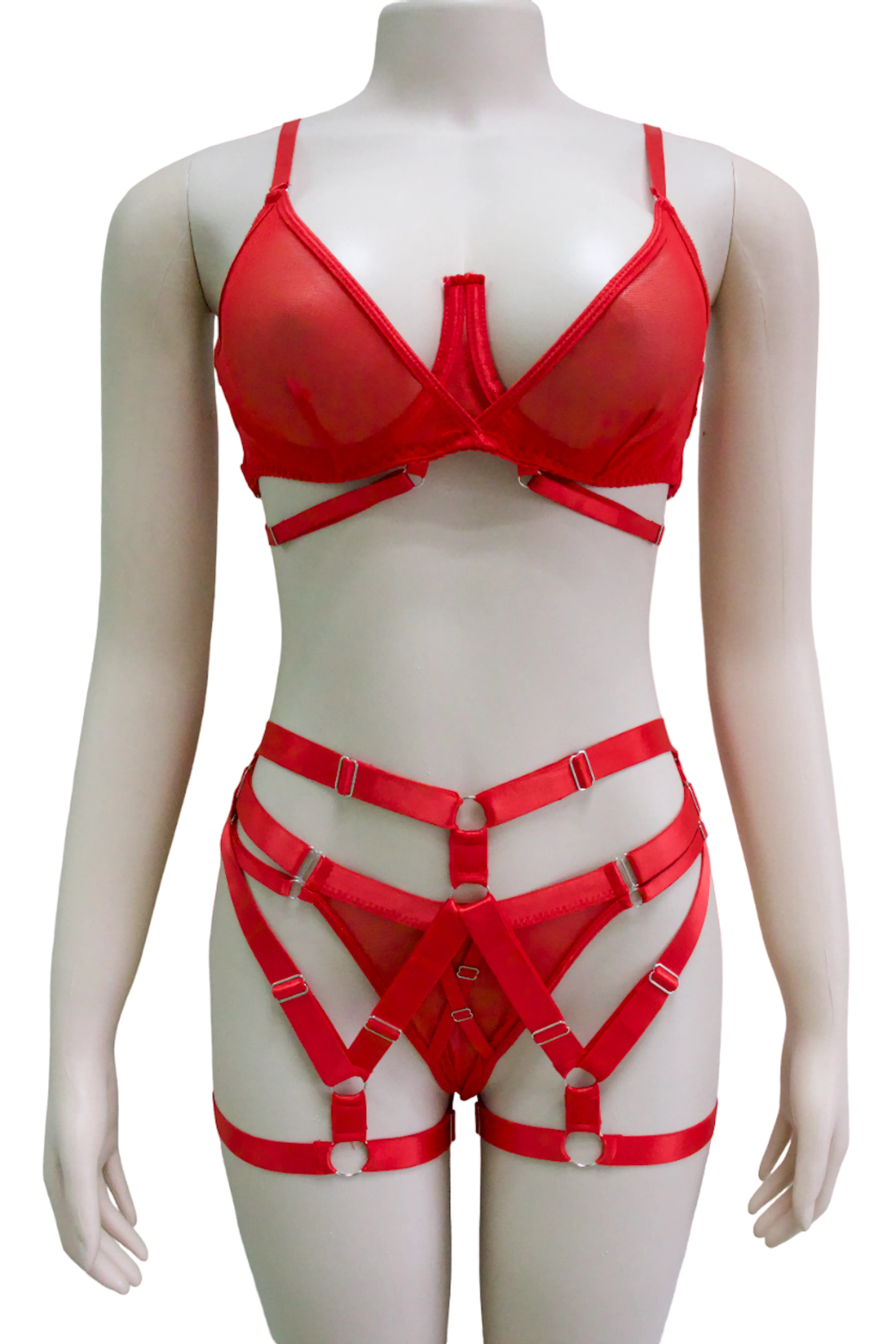 COORDINADO BRALETTE DE MESH Y ARNS Y03271