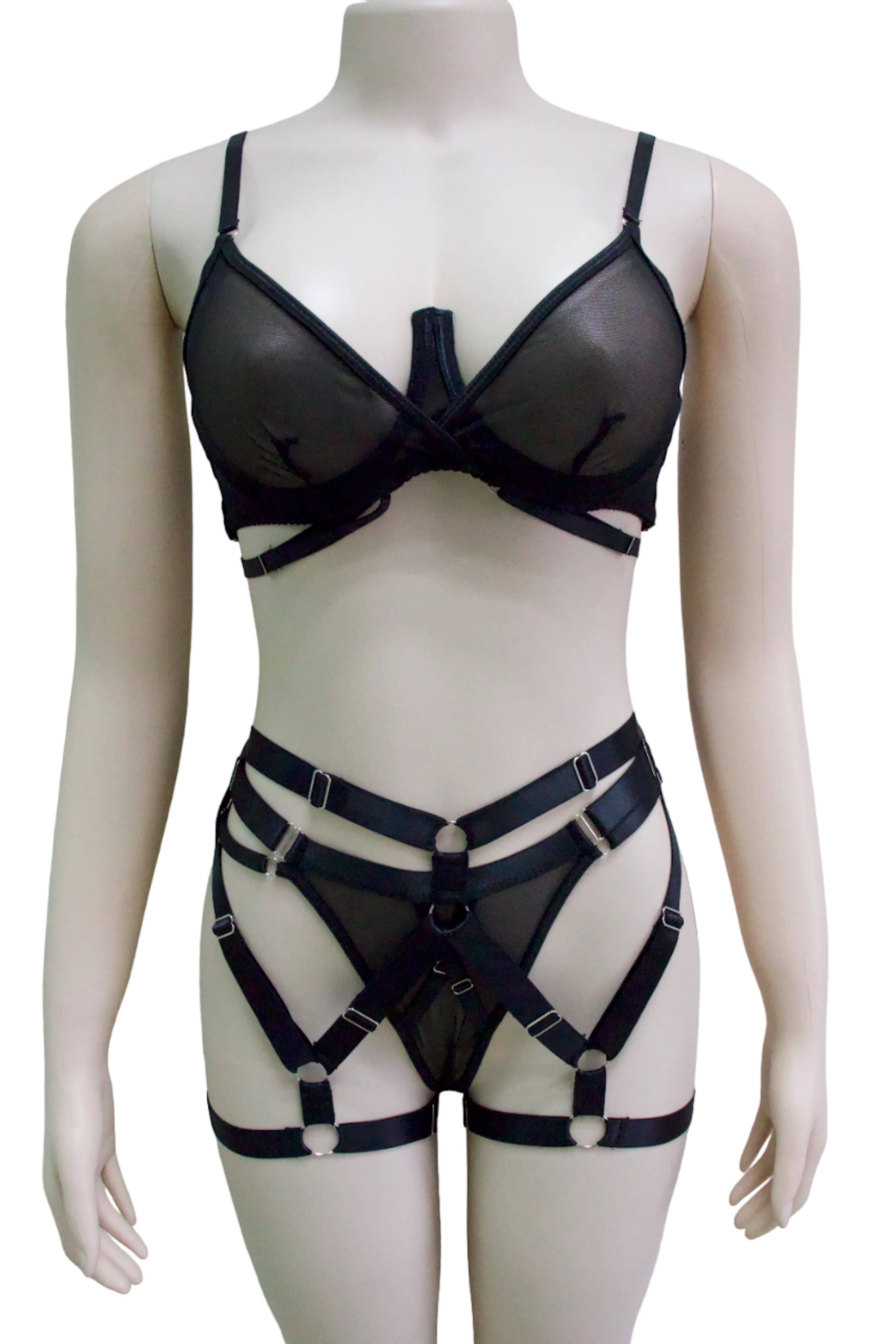 COORDINADO BRALETTE DE MESH Y ARNS Y03271