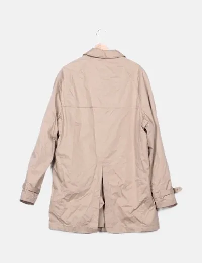 Cortefiel Gabardina beige básica
