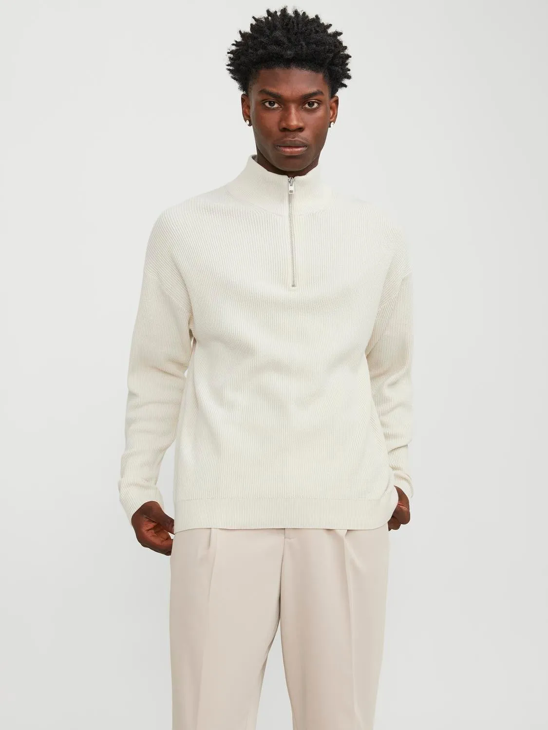 Cremallera de un cuarto | Beige | Jack & Jones®