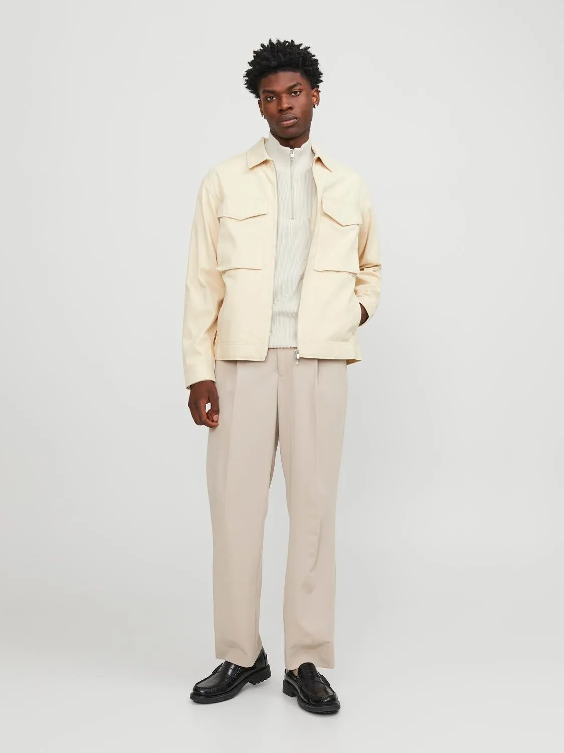Cremallera de un cuarto | Beige | Jack & Jones®