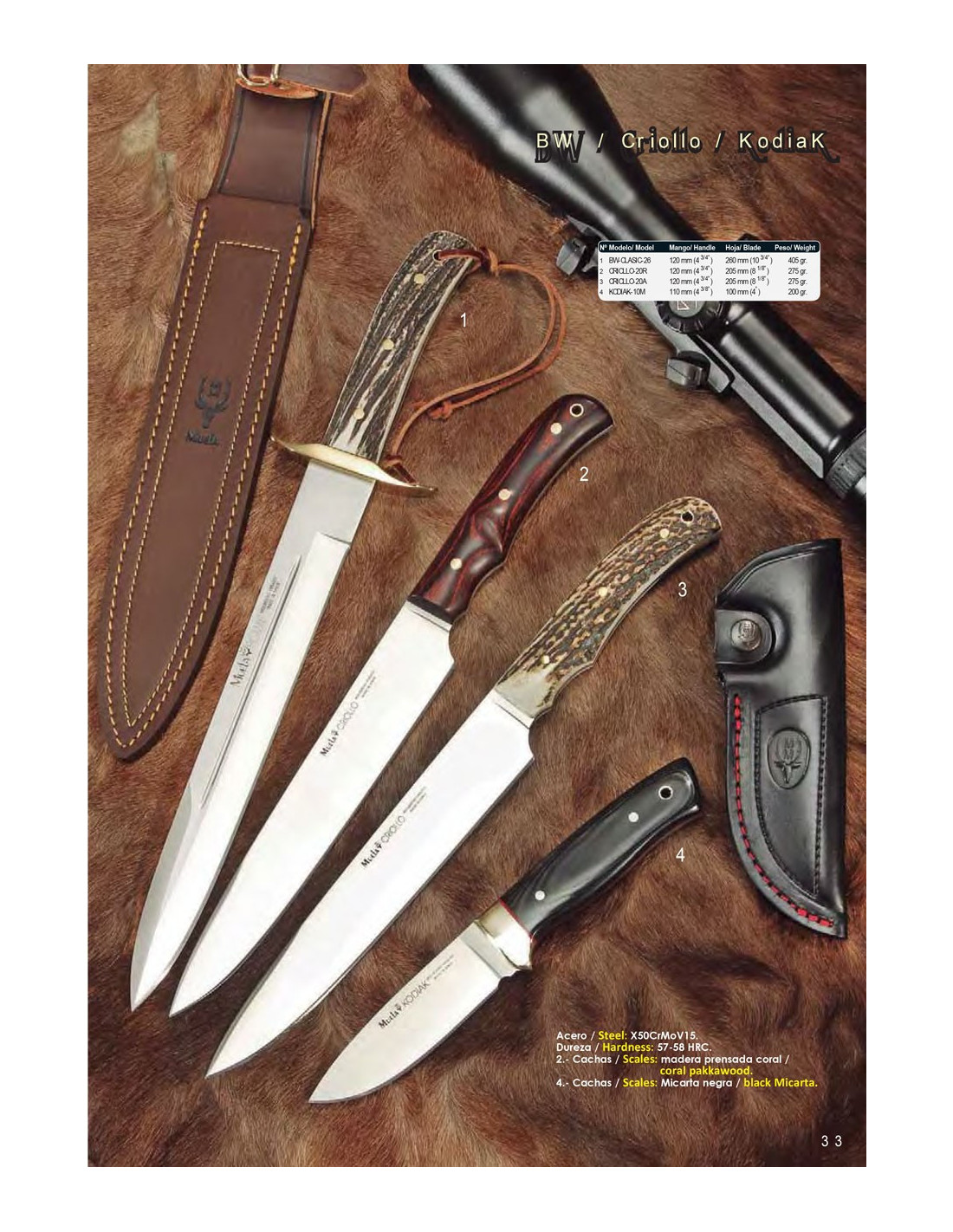 Cuchillo caza Criollo