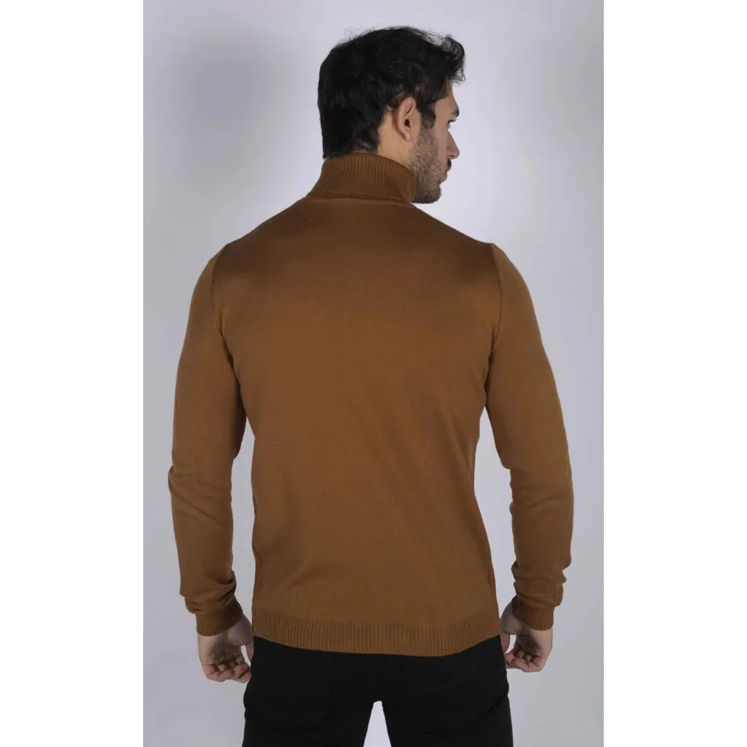 Cuello de cuello polar para hombres cuello con cuello de tortuga alto peso ligero