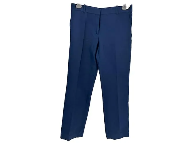 Céline Pantalón CELINE T.fr 40 poliéster Azul marino 