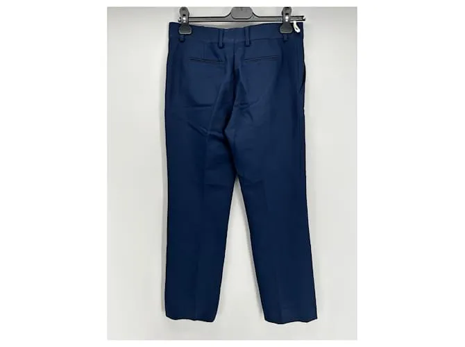 Céline Pantalón CELINE T.fr 40 poliéster Azul marino 