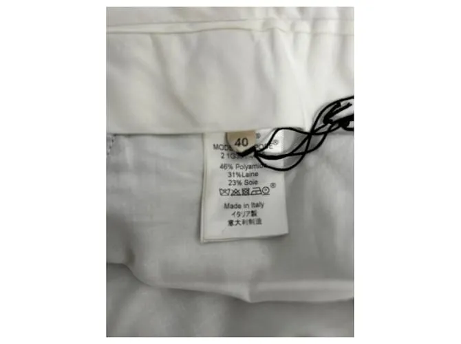 Céline Pantalón CELINE T.fr 40 poliéster Azul marino 