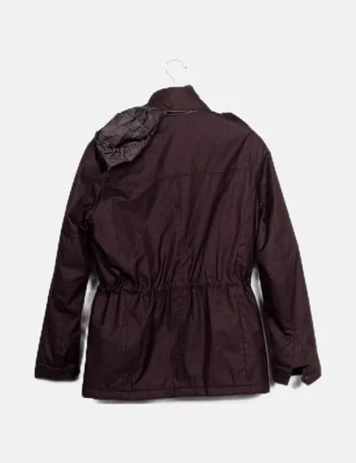 DAN JOHN Parka granate manga larga