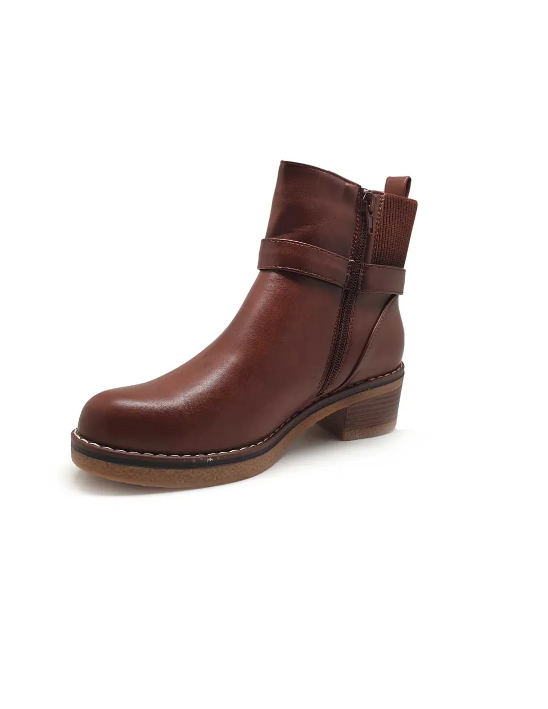 DAVS BOTÍN TACÓN MUJER CÓMODO Y ELEGANTE FR1198MARRÓN