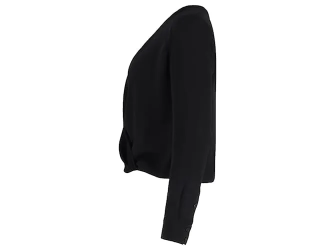 Diane Von Furstenberg Top con sobrepelliz en poliéster negro 
