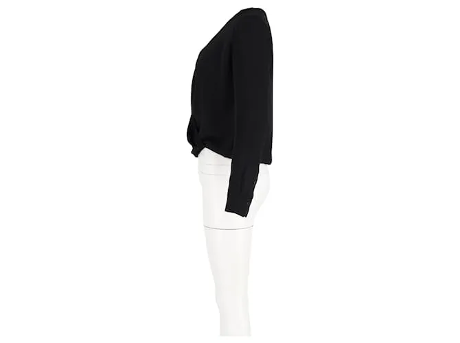 Diane Von Furstenberg Top con sobrepelliz en poliéster negro 