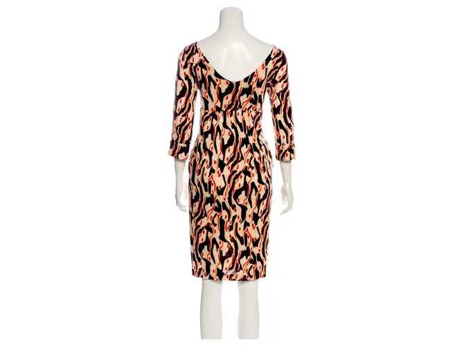 Diane Von Furstenberg Vestido con estampado de seda Francesca Multicolor 