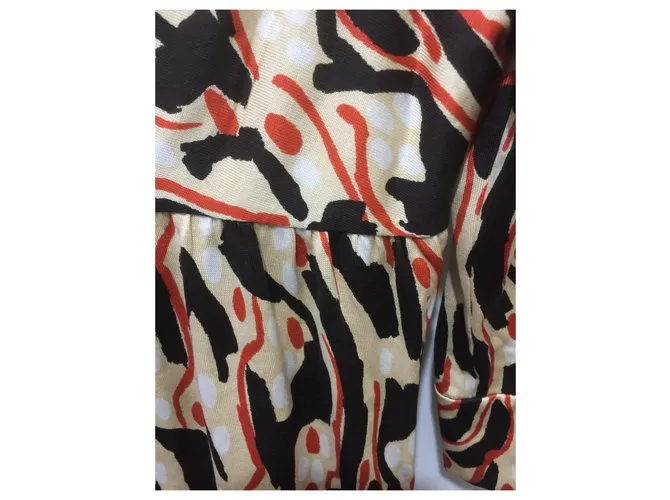 Diane Von Furstenberg Vestido con estampado de seda Francesca Multicolor 