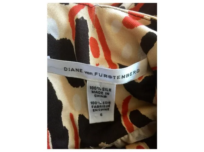 Diane Von Furstenberg Vestido con estampado de seda Francesca Multicolor 