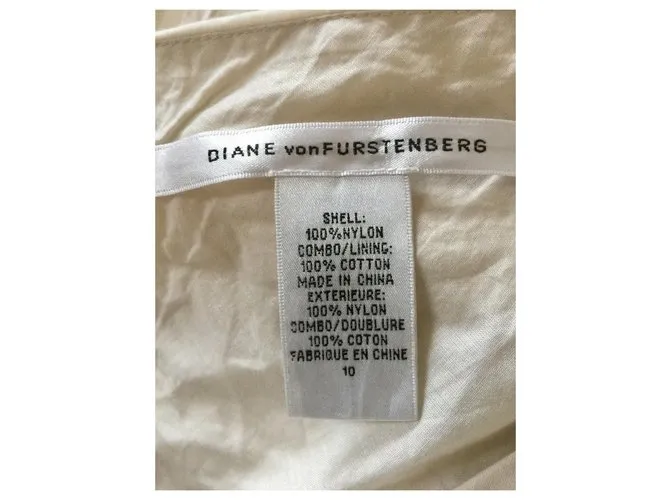 Diane Von Furstenberg Vestido dorado de kari Beige 