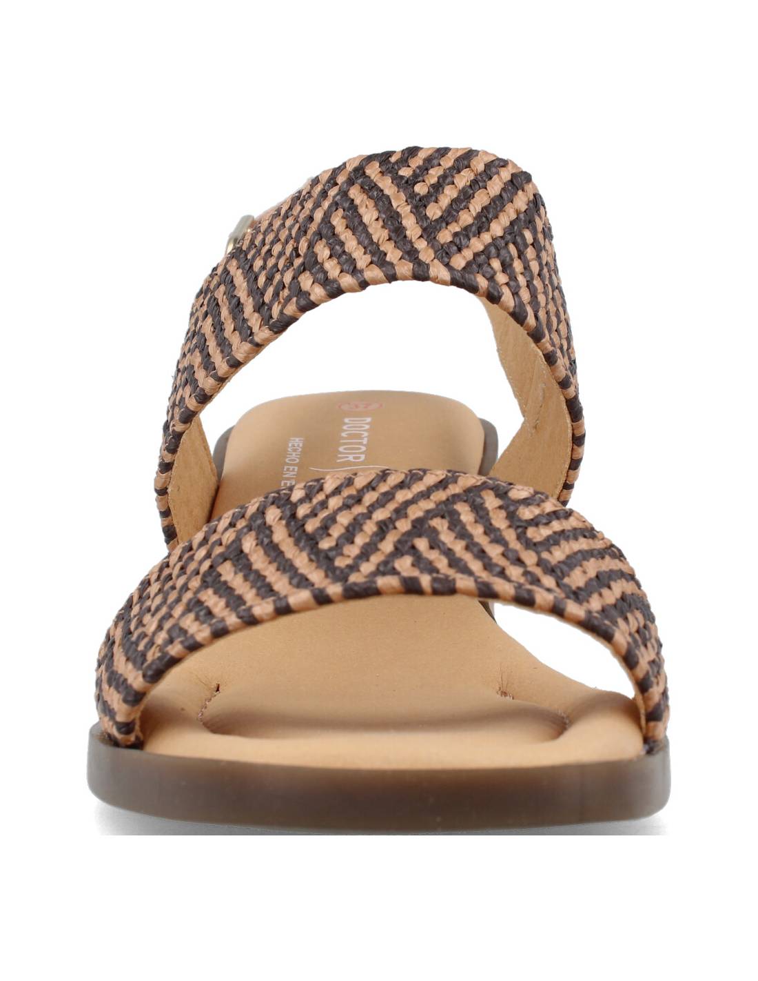 DOCTOR CUTILLAS  SANDALIA TACóN DOBLE TIRA HEBILLA CAMEL
