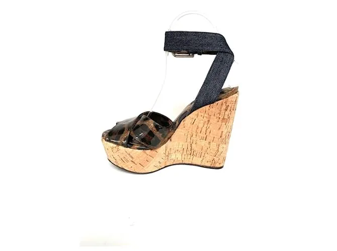 Dolce & Gabbana Mulas de cuña Estampado de leopardo 