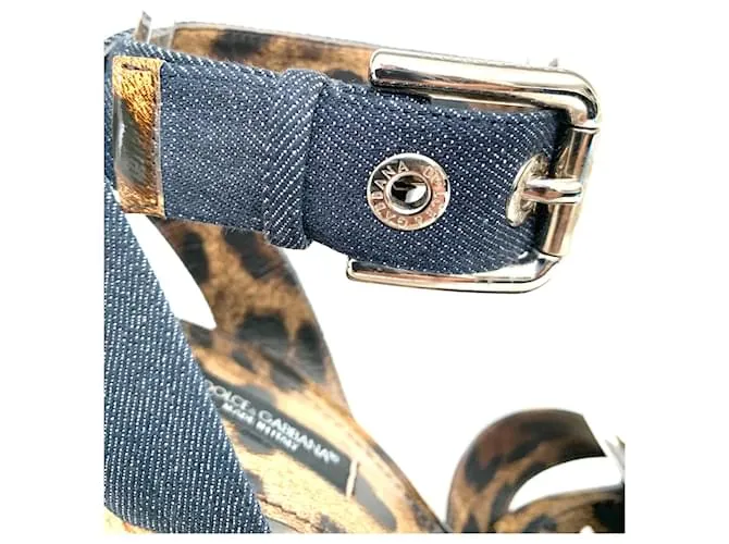 Dolce & Gabbana Mulas de cuña Estampado de leopardo 