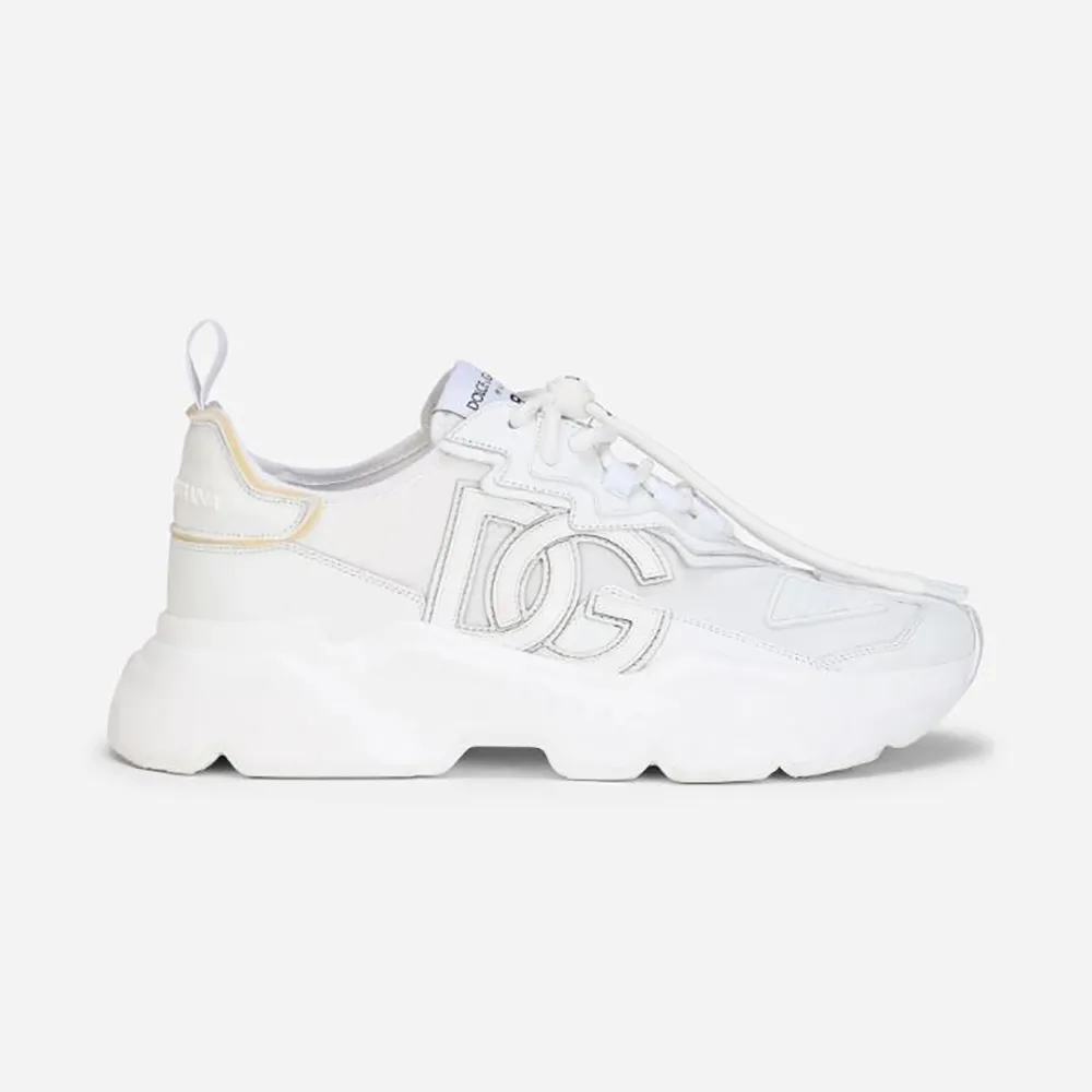 DOLCE GABBANA D&G MUJER ZAPATILLAS DAYMASTER MEZCLA DE MATERIALESBLANCO