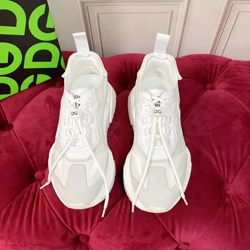 DOLCE GABBANA D&G MUJER ZAPATILLAS DAYMASTER MEZCLA DE MATERIALESBLANCO