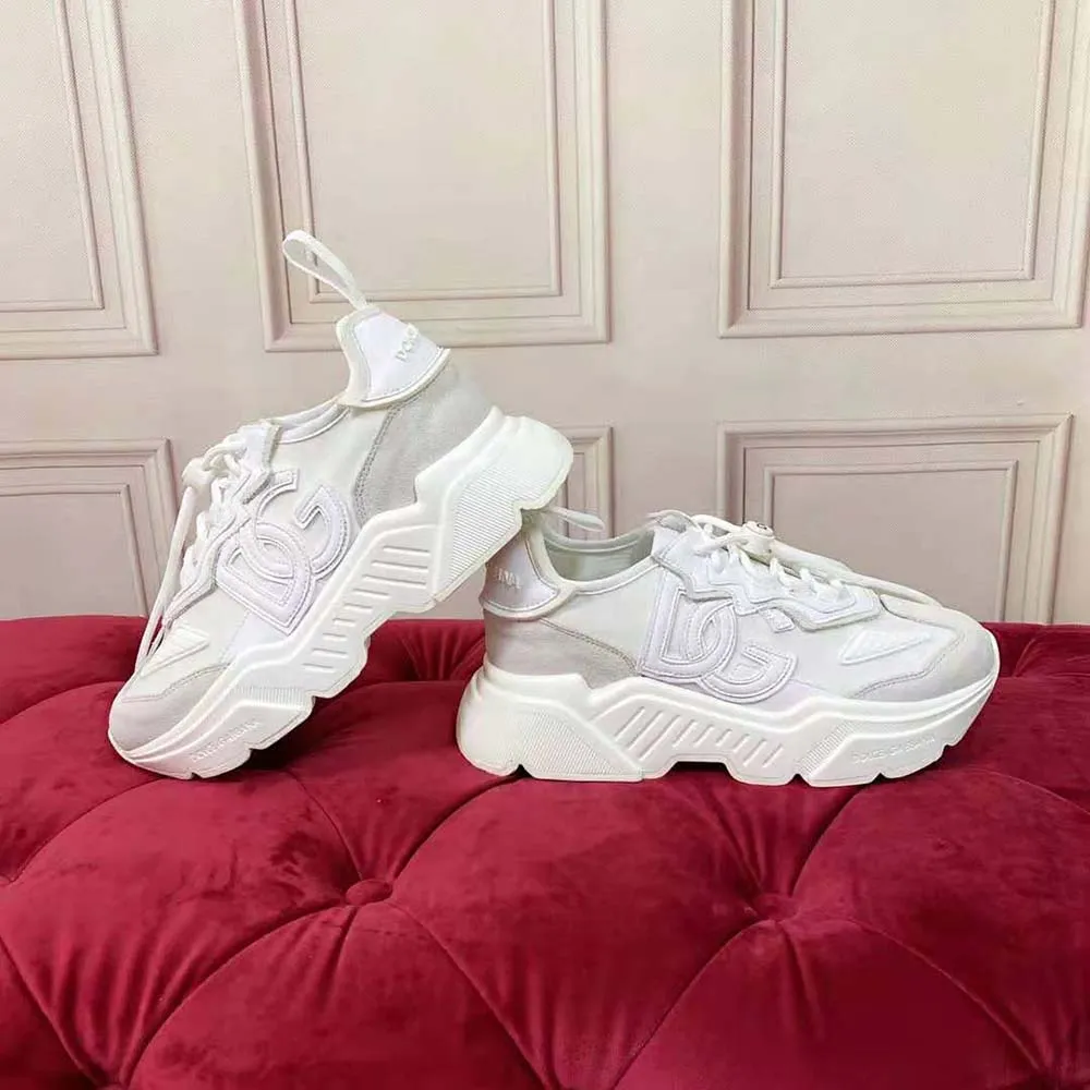 DOLCE GABBANA D&G MUJER ZAPATILLAS DAYMASTER MEZCLA DE MATERIALESBLANCO