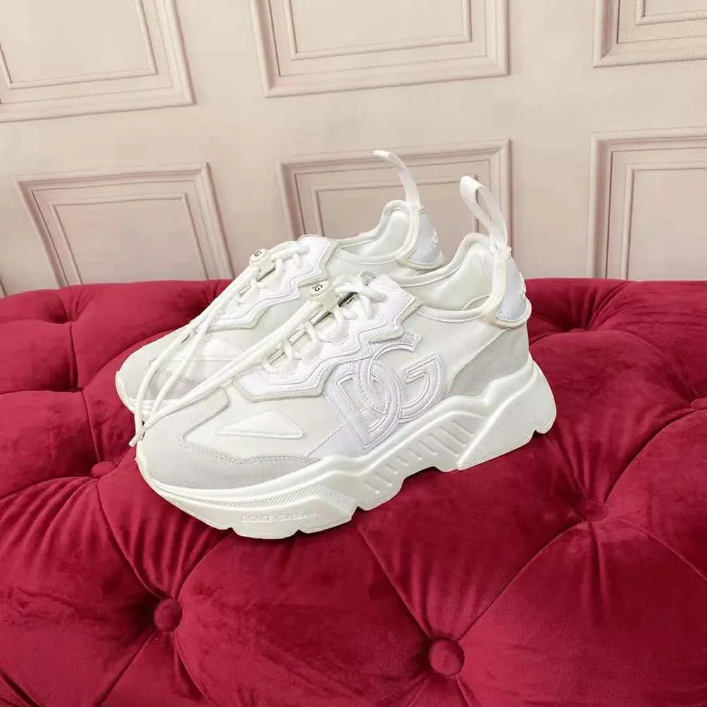 DOLCE GABBANA D&G MUJER ZAPATILLAS DAYMASTER MEZCLA DE MATERIALESBLANCO