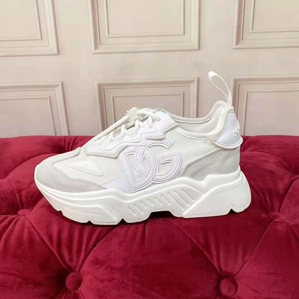 DOLCE GABBANA D&G MUJER ZAPATILLAS DAYMASTER MEZCLA DE MATERIALESBLANCO