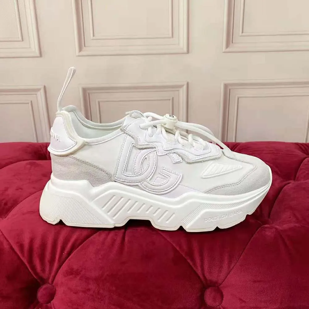 DOLCE GABBANA D&G MUJER ZAPATILLAS DAYMASTER MEZCLA DE MATERIALESBLANCO