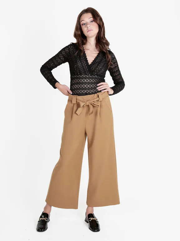 Frenetika Pantalón palazzo de mujer color liso