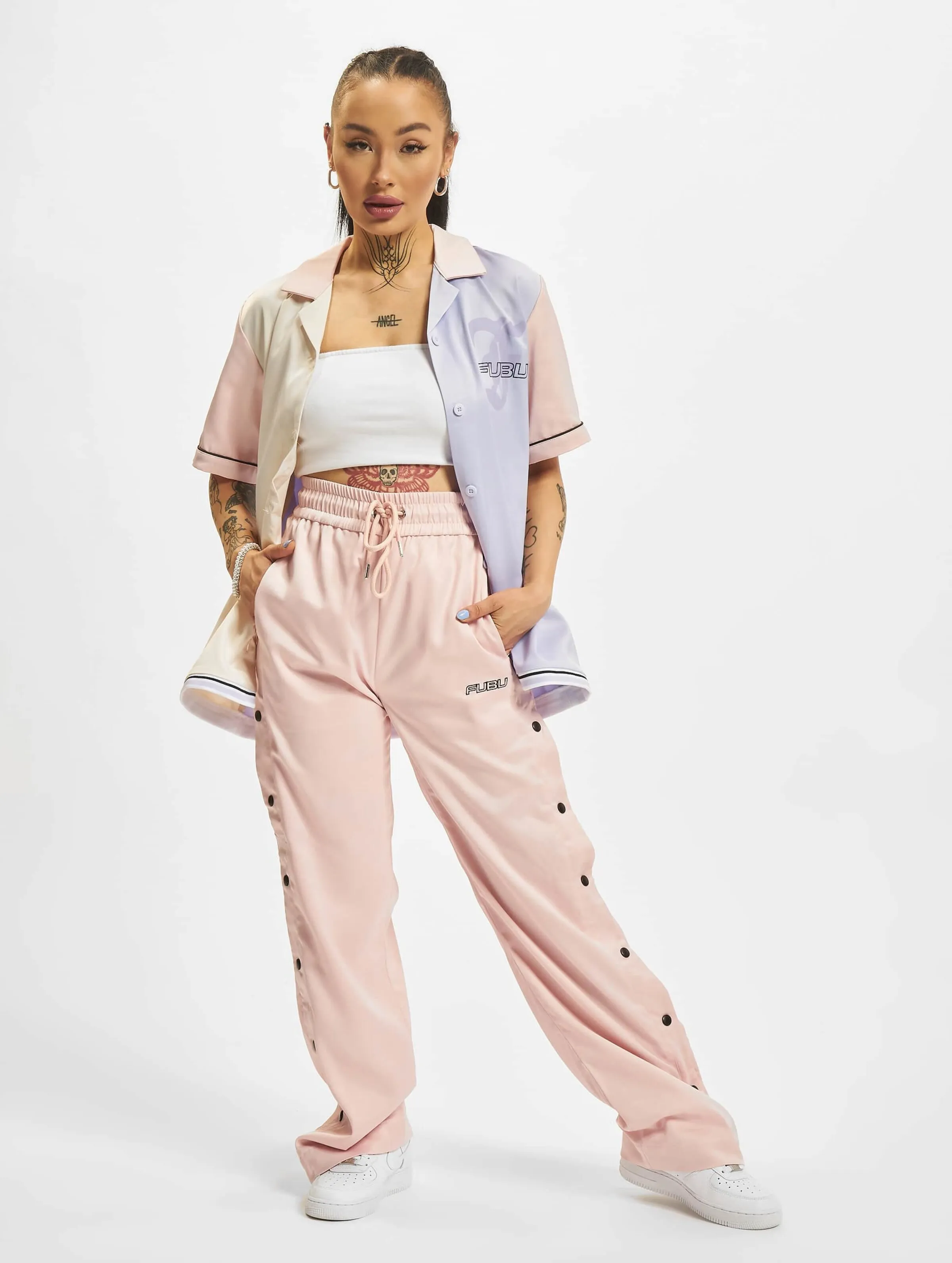 FW2220121 FUBU CORPORATE SATIN TRACK PANTS