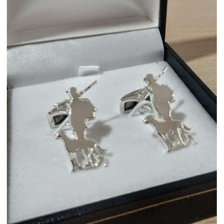 Gemelos de Caza plata de ley personalizables