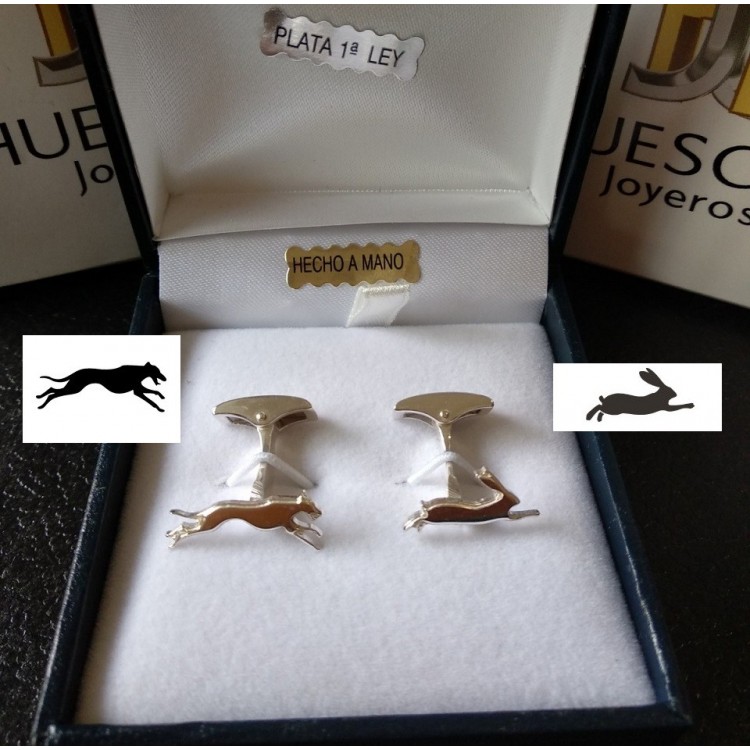 Gemelos de Caza plata de ley personalizables