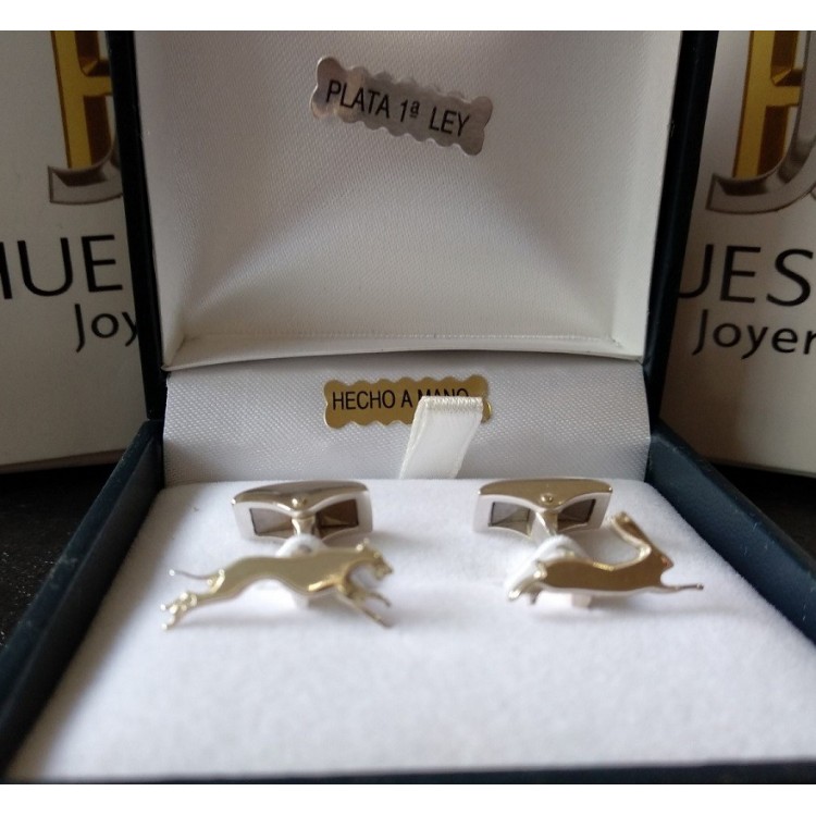 Gemelos de Caza plata de ley personalizables