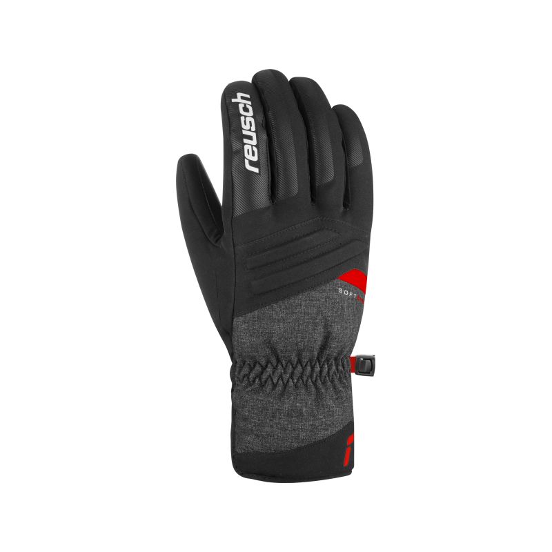 GUANTES DE ESQUí REUSCH SAM RTEX XT (NEGRO MELANGE/ROJO FUEGO)