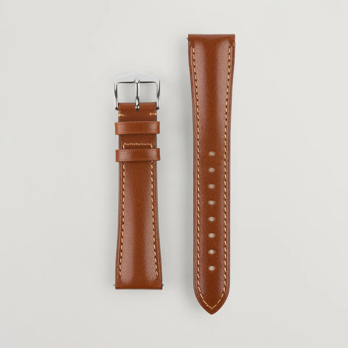 HIRSCH Siena Tuscan Leather Watch Strap Golden Brown
