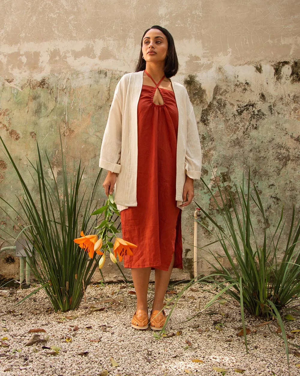 Huaraches trenzados con plataforma Sahuayo alto